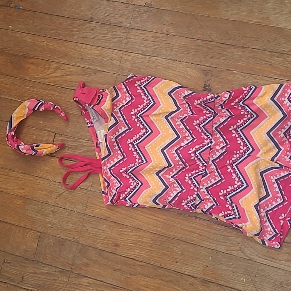 Gymboree girls size 5 romper and matching headband